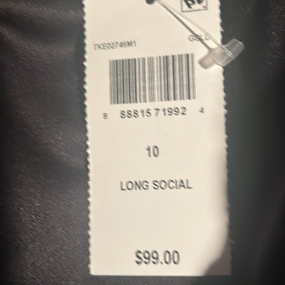 Connected Apparel Maxi Dress, size 10, Black with gold fabric - Picture 3 of 4